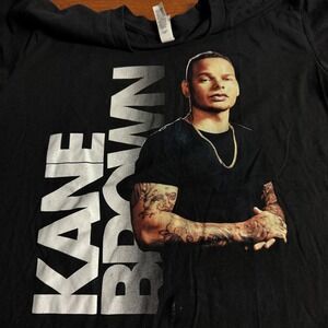 Kane Brown On Tour Concert Graphic T-Shirt Black Mens Large Country Music Tee